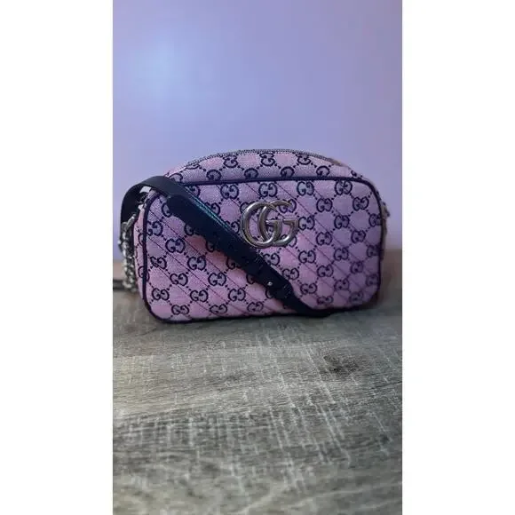 🩷SOLD🩷 Gucci Marmont Pink Quilted Camera Bag - Picture 5 of 9